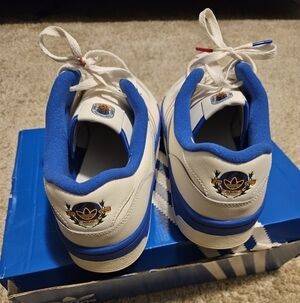 Adidas White and Blue Sneakers